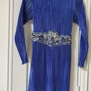 Saks Fifth Avenue Royal Blue Long Sleeve Dress